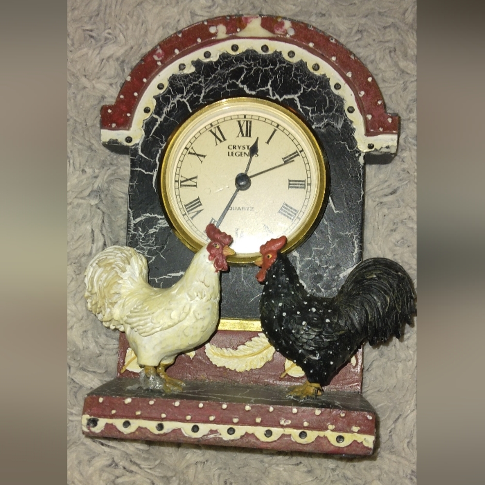 Vintage rooster clock